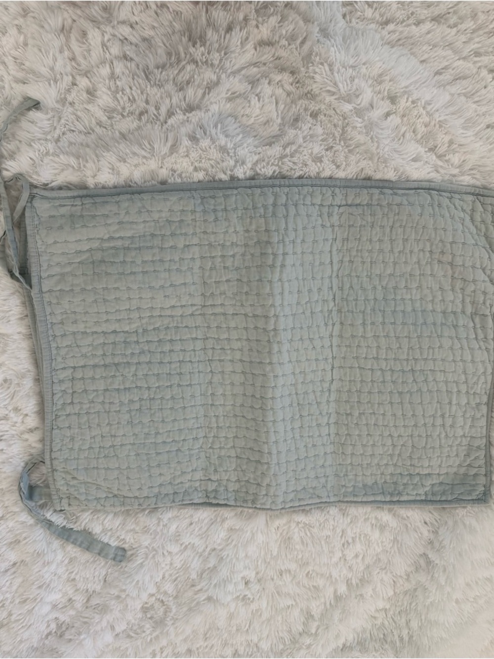 Pottery Barn Pick-Stitch Handcrafted Cotton Linen Quilted Standard Sham GUC